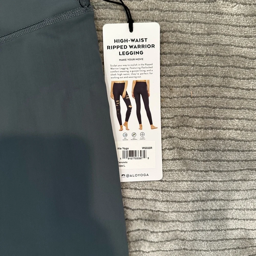 Gray Ripped Leggings